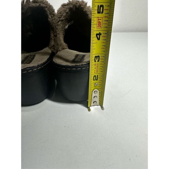 Crocs Women's Brown Suede Faux Fur Lined Mule Clogs Slip-Ons 11602 Size 10 - Picture 5 of 11